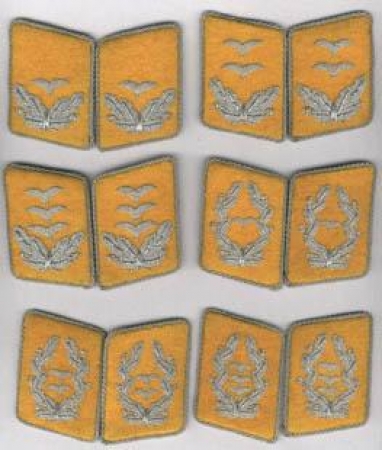 Luftwaffe Collar Tabs Gold Yellow